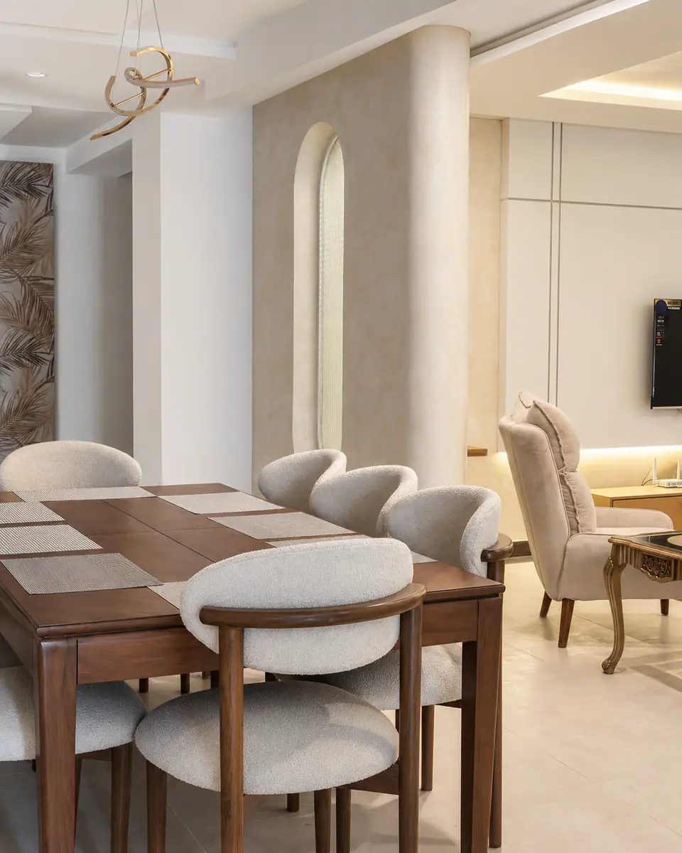Dining and living space at the Babri Residence, Gulberg