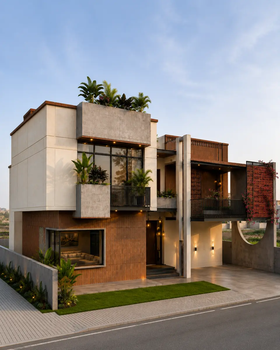 DHA 5 Residence, front elevation