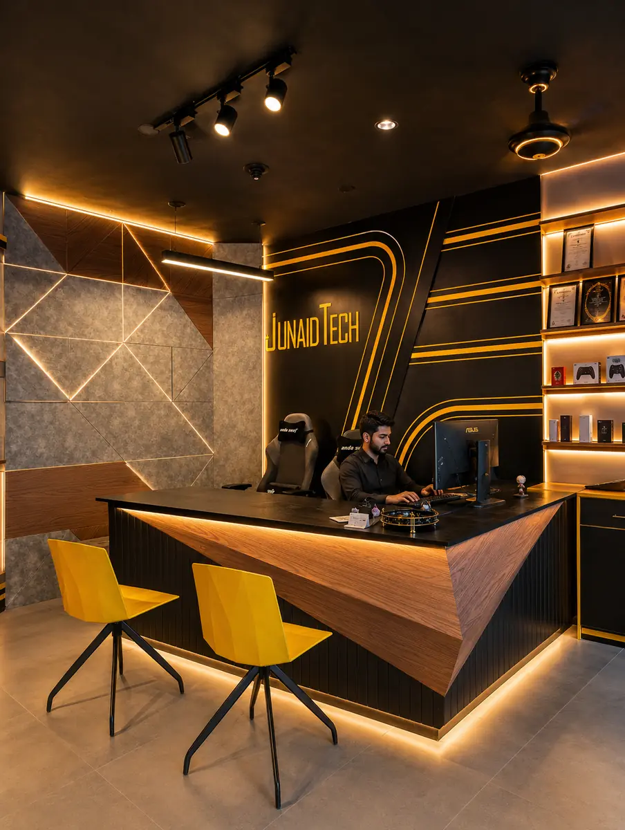 The counter, built